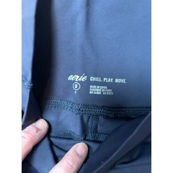 Aerie Chill Play Move High-Waisted Leggings Size S - Black Stretchy Activewear - Image 3