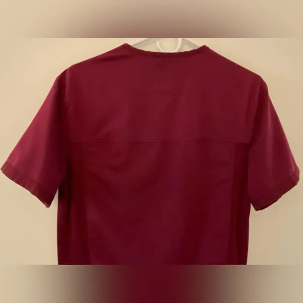 Dickies Nurse Scrub Burgundy Short Sleeve Vneck Shirt Women’s Sz Small - Image 7