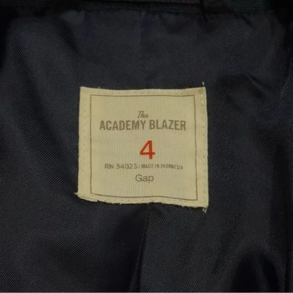 Gap‎ The Academy Blazer Navy and Black Trim Academia Old Money Career 4 - Image 6