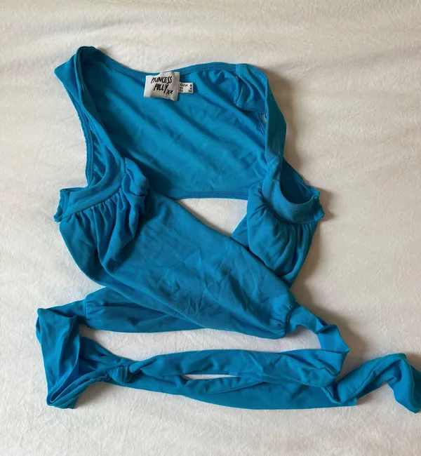 Princess Polly Blue Wrap Top - Image 3