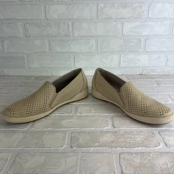 Dansko‎ 40 Loafer Slip On Sneaker Womens 9.5 10 Beige Perforated Nubuck Leather - Image 9