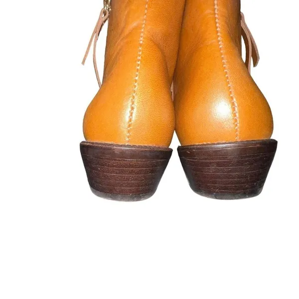 JCREW $228 Frankie Leather Ankle Boots Warm‎ Sepia Brown Size 7.5 Style e0537 - Image 5