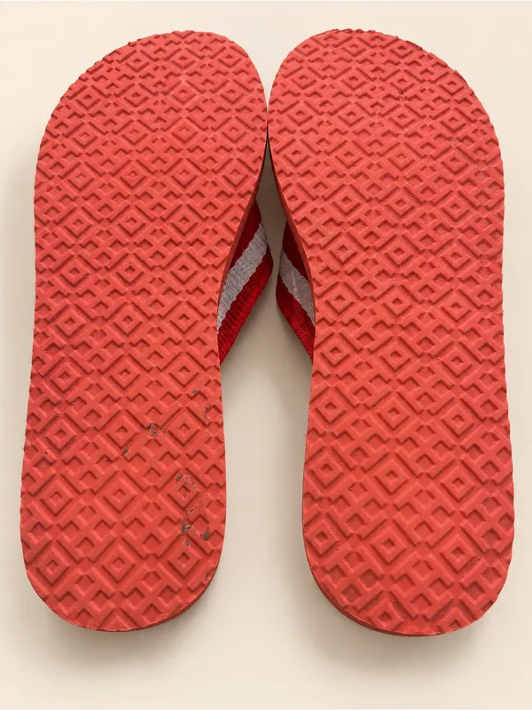 Tory Burch Gemini Link Thin Flip Flops Liberty Red/Cream Size 7 - Image 2