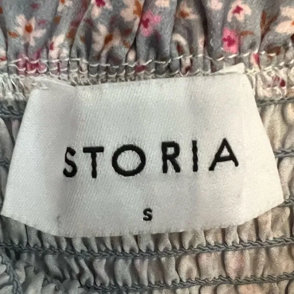 Storia Smocked Ruffle Mini Dress Bow Coquette Cottagecore Fairy S Pink Purple - Image 4