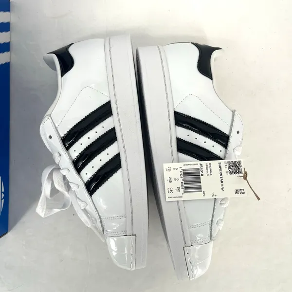 Adidas Originals Superstar II JS4010 White Black Patent Shoes Women's 7.5 NIB - Image 5