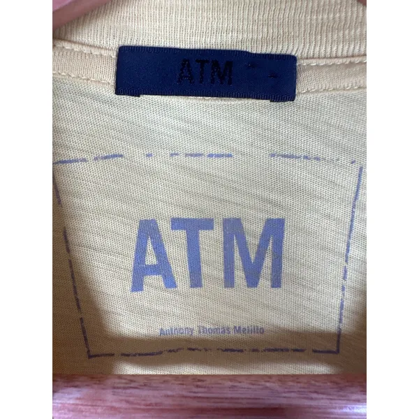 ATM Anthony Thomas Melillo Maxi Dress Womens Small Yellow Pima Cotton Slub comfy - Image 7