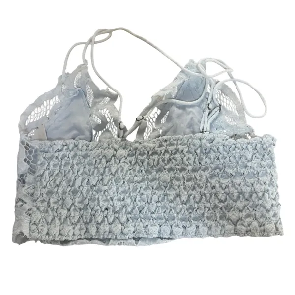 Free People Intimately FP Lace Bralette Size M Blue Smocked Adjustable‎ Straps - Image 2