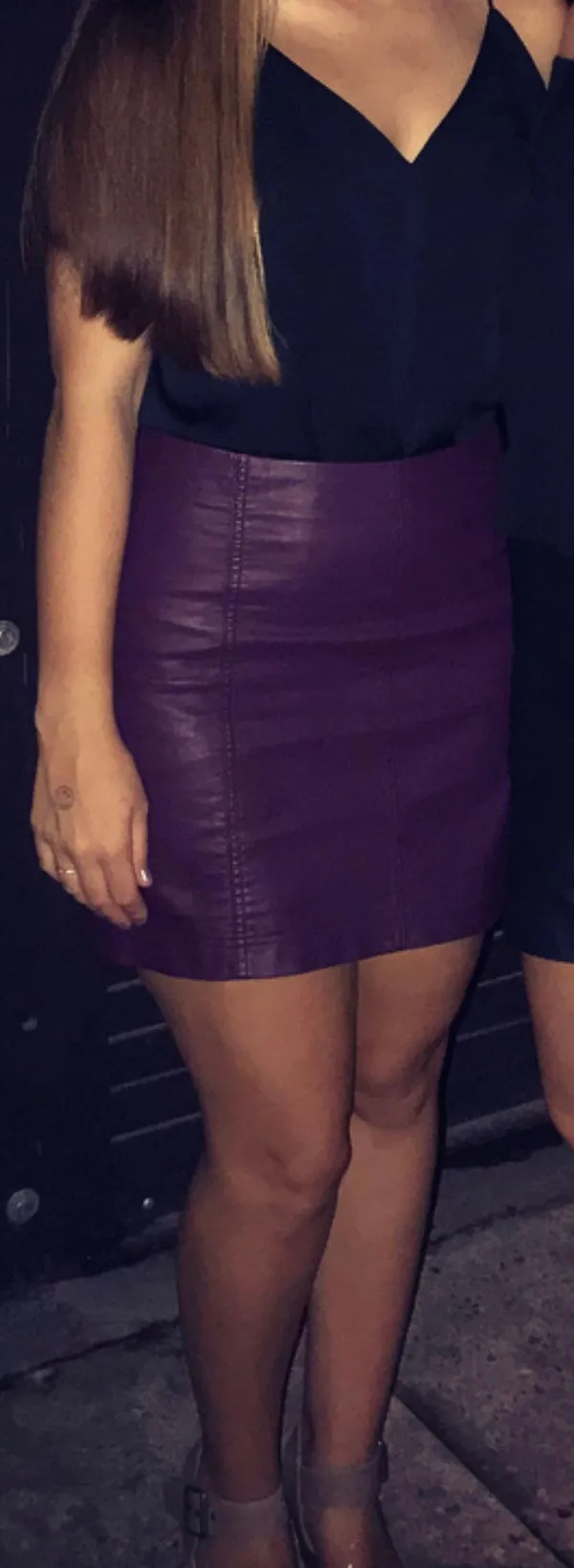 Free People Leather Skirt - Image 3