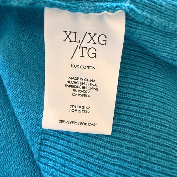 CAbi EUC #3169 Darby Cardigan Women's Vibrant Button-Up Ribbed Blue Cardigan - Image 6