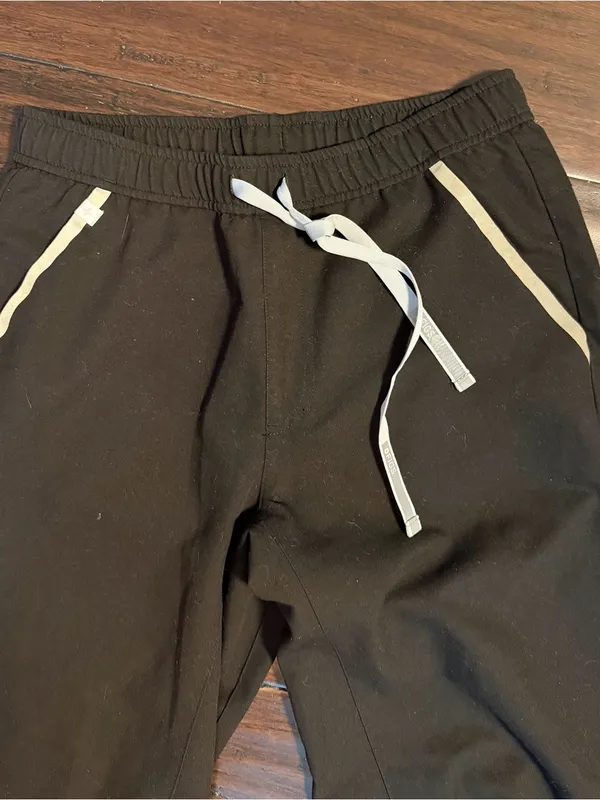 FIGS Black Jogger Pants with White Trim XS - Image 4