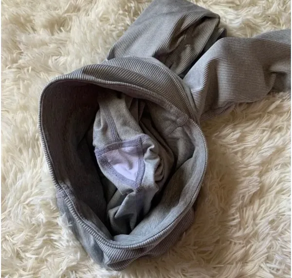 Alo Yoga Gray Ribbed Goddess Leggings - Image 6