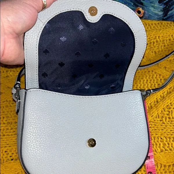 Kate Spade Leila Mini Periwinkle Pebbled Leather Crossbody Bag - Image 11