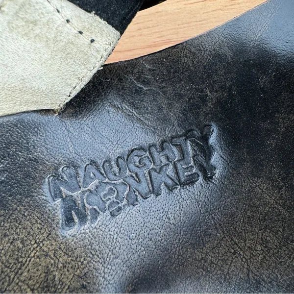 Naughty Monkey Suede Beaded Boho Thong Sandals Black‎ 8.5 - Image 10