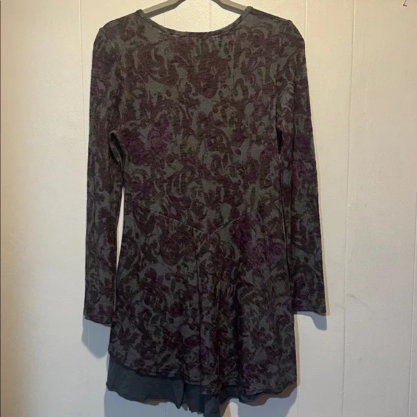Plume and thread‎ Floral tunic size L hi-low - Image 4