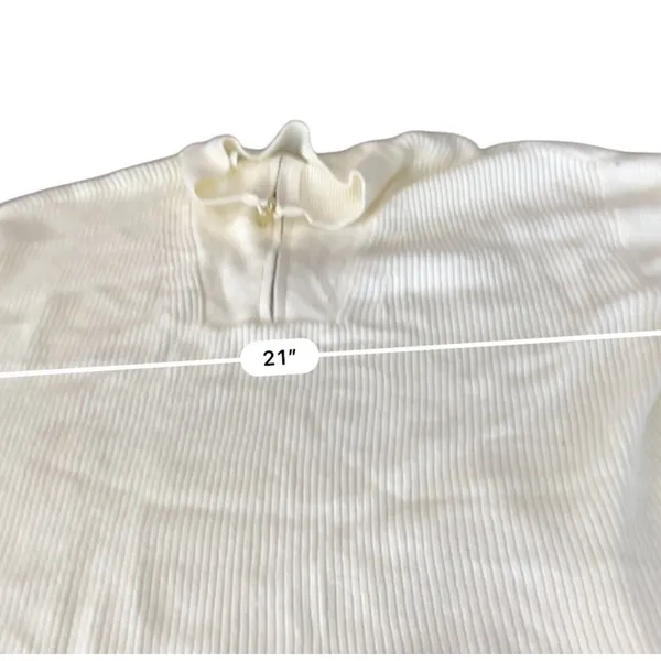 Lane Bryant Half-Zip Mock-Neck Ribbed Sweater NEW Size 14/16 Ivory pullover - Image 8