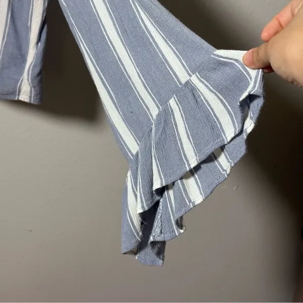 American Eagle Women Blue stripes blouse Long Sleeve size XS‎ - Image 4