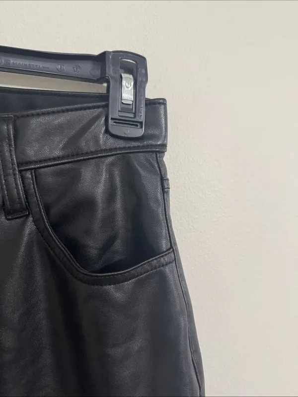 Abercrombie Curve Love Ankle Straight Ultra Hi-Rise Faux Leather Pants 28 - Image 9