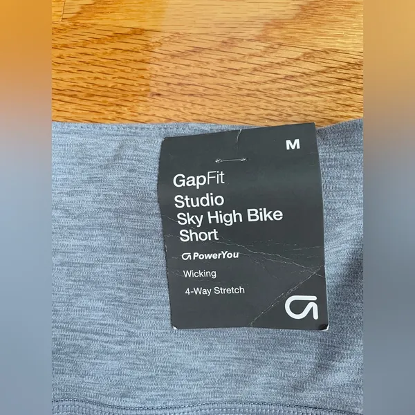 GAP Studio Sky High Gray Bike Shorts - NWT! - Image 2