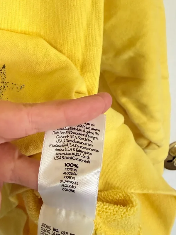 Mother The Drop Square Sweatshirt Yellow Smiley - Image 6