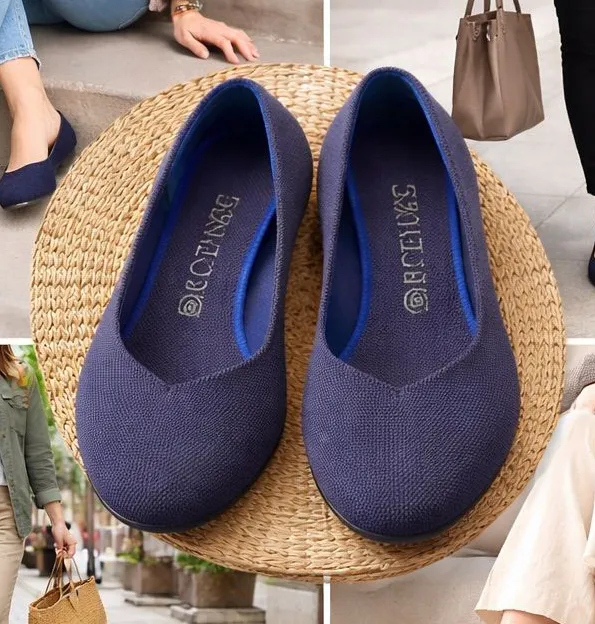 Rothy’s Women’s Knit Flats Size 10 W10 Navy Blue Slip On Comfort Casual Shoes - Image 2