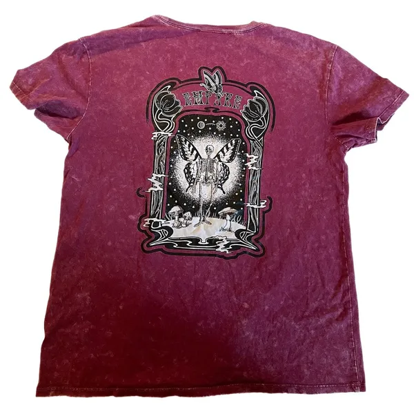 Empyre Zumiez T Shirt | Red Acid Wash Short Sleeve Tee Shirt - Image 6