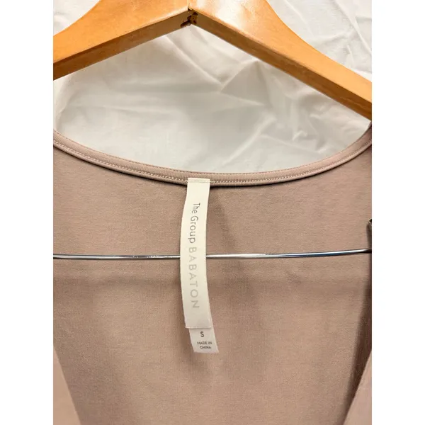 Aritzia Babaton Contour V-Neck‎ Jumpsuit in Nude Beige Small Kim K Kardashian - Image 6