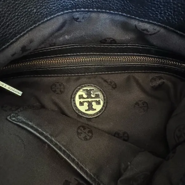 Tory Burch Black Leather convertible crossbody Chain Tote - Image 7