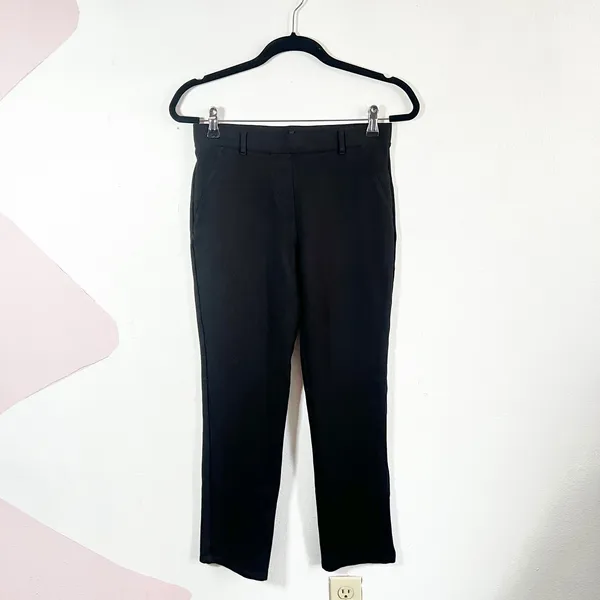 Quince Ultra Stretch Ponte‎ Straight Leg Pants Black Small - Image 2