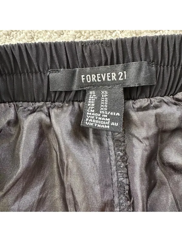 Forever 21 Bow Elastic Waist Mini Skort Skirt BLACK XS - Image 4