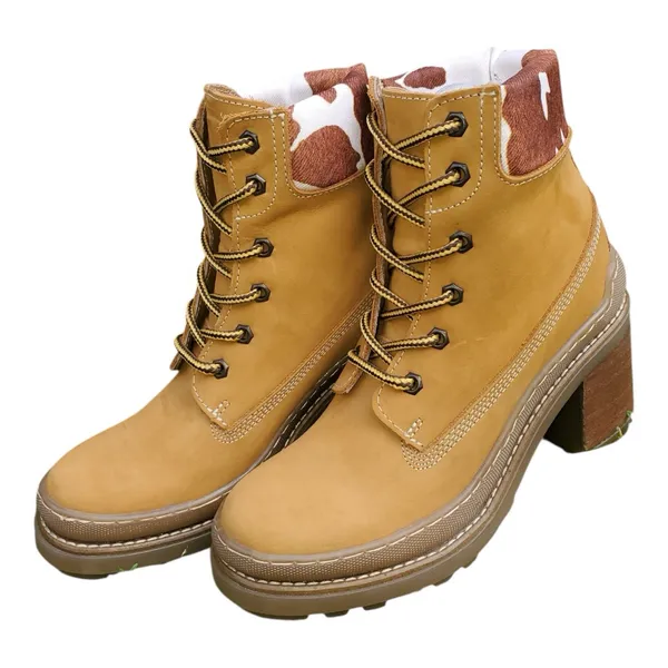 Women’s Steve Madden Tan Combat Ankle Boots‎ - Image 2