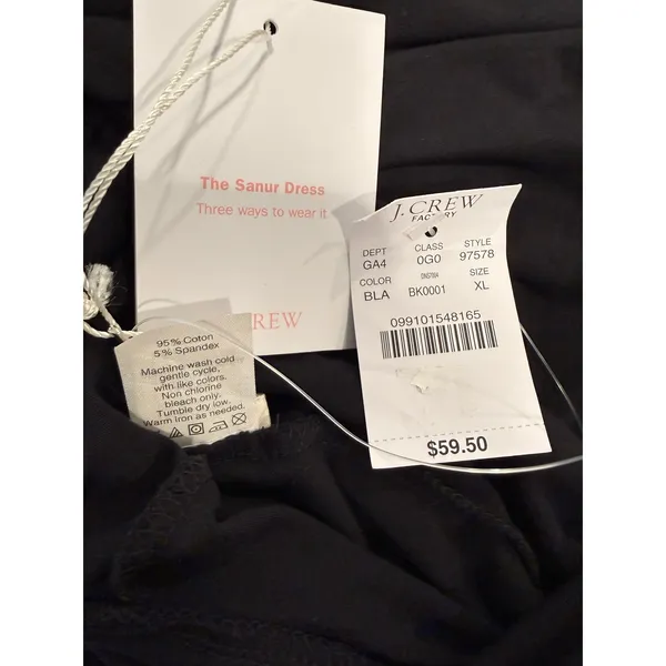 J. Crew Strapless Maxi Skirt Dress Size XL Black Flared A-Line Foldover Waist - Image 5