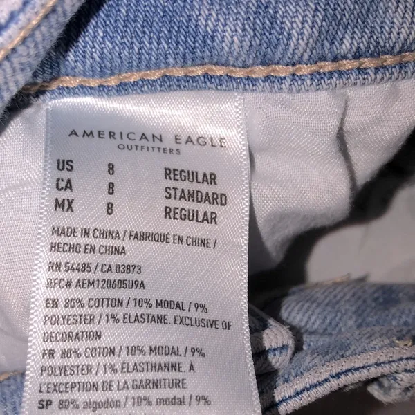American eagle MOM straight jean shorts distressed size 8 - Image 5