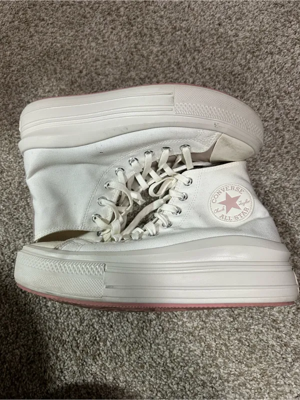 Converse White High-Top Canvas Sneakers - Image 5