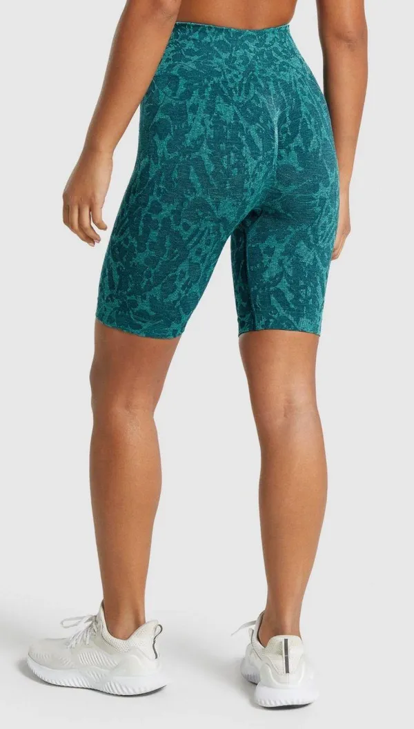 Gymshark Adapt Animal Seamless Cycling Shorts in Teal - Image 2