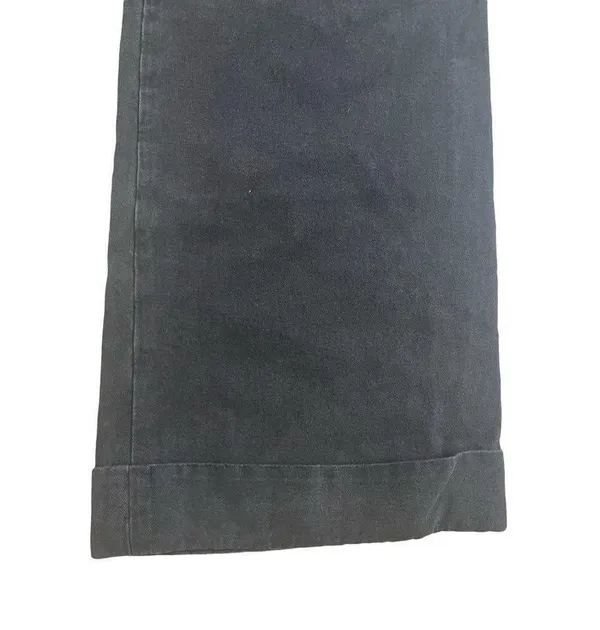 Joie EUC Black Wide Leg Cuffed Y2K Jeans Sz 4 - Image 3