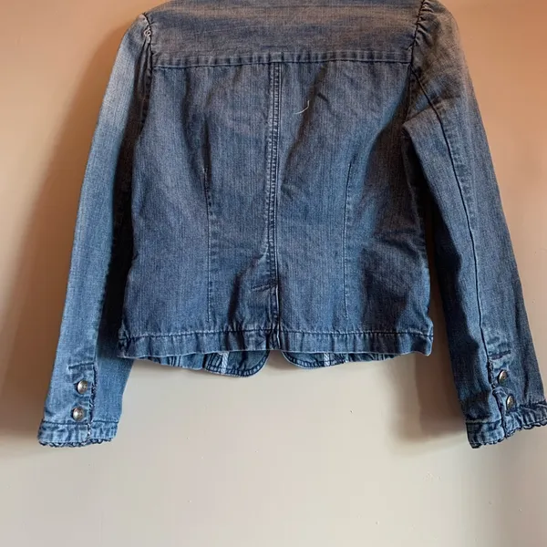 Tommy Hilfiger Women Size M Jean Jacket Coat Lightweight Blue Denim - Image 5