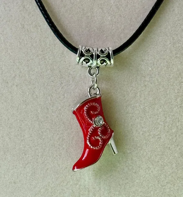 Cowboy Boot Necklace 🤠 Red - Image 2