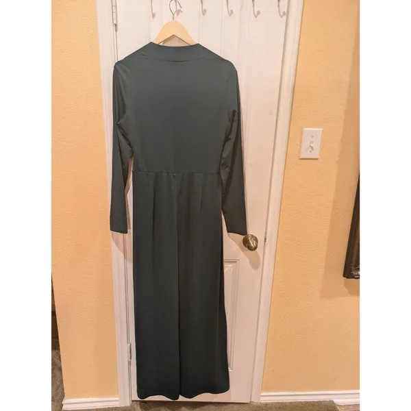 Halara jumpsuit size XL long sleeve green Wide Leg - Image 10