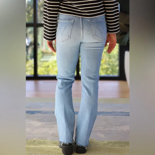 Mother Superior The Hustler Ankle Fray Home on the Range Light Blue Jeans - Image 2