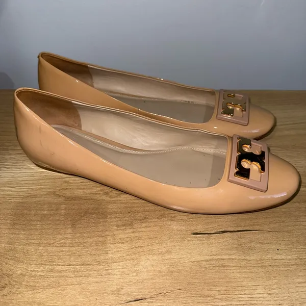 Tory Burch Gigi Pump Soft Patent Leather Heels | Beige | Women’s Size US 10.5‎ - Image 3