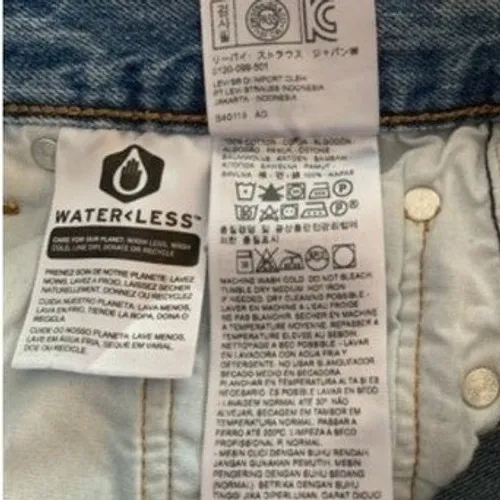 Levi's 501 Denim Shorts Womens 25 Blue High Rise Distressed Frayed Boho‎ Summer - Image 6