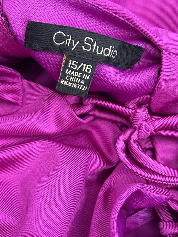 NWT City Studio Magenta Strappy Maxi Formal Prom Homecoming Dress Size 15/16 - Image 8