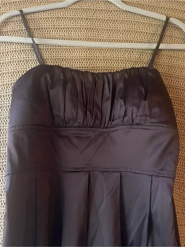 Alyn Paige Black Spaghetti-Strap Cocktail Dress with Sash - Image 3