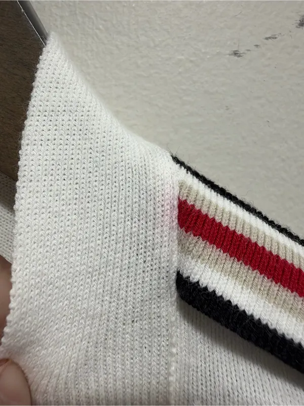 Burberry London White Cotton Icon Stripe Epaulet Cardigan S - Image 6