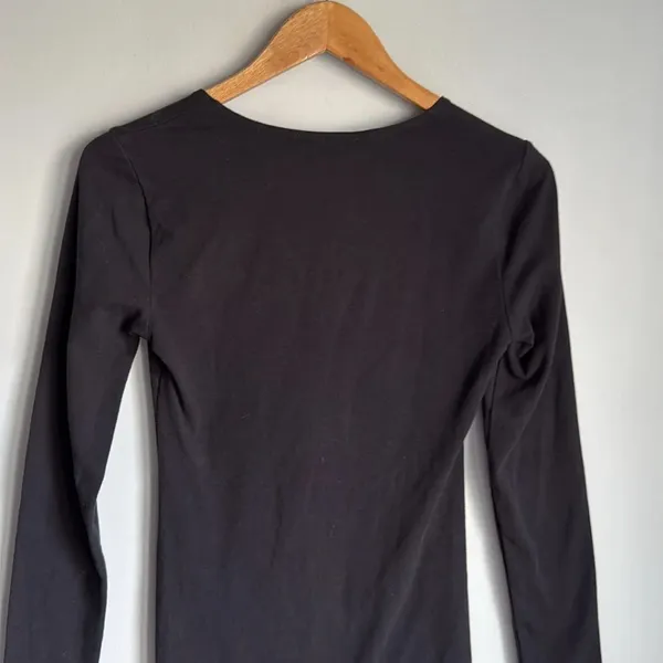 Reformation Cally Stretch Organic Cotton Long Sleeve Dress - Image 8