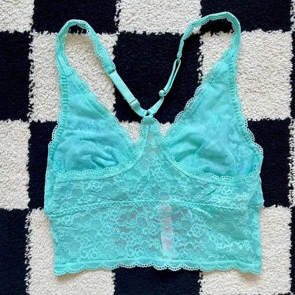 Victoria’s Secret Blue Lace Longline Bralette S - Image 2