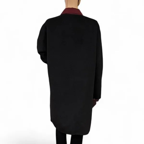 Thakoon Collective Black Wool Coat Size 8 Herringbone Design Dressy Wool EUC - Image 5