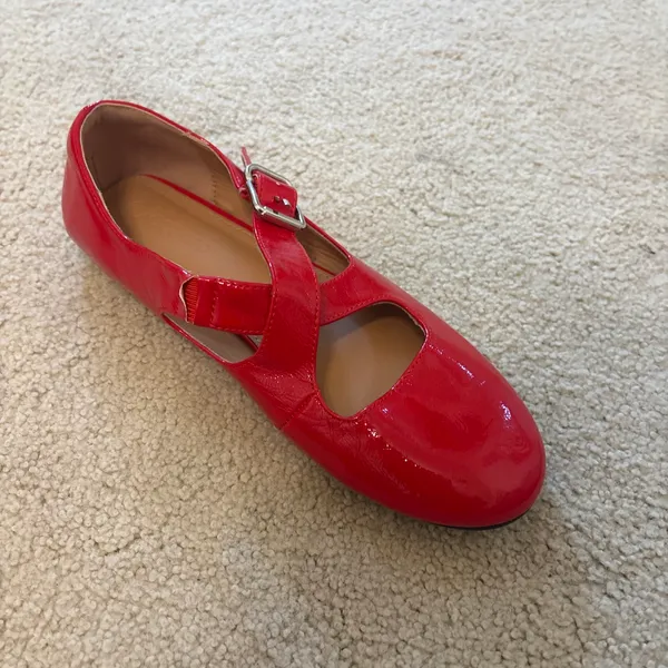 Red Ballet Flats Size 7 - Image 2