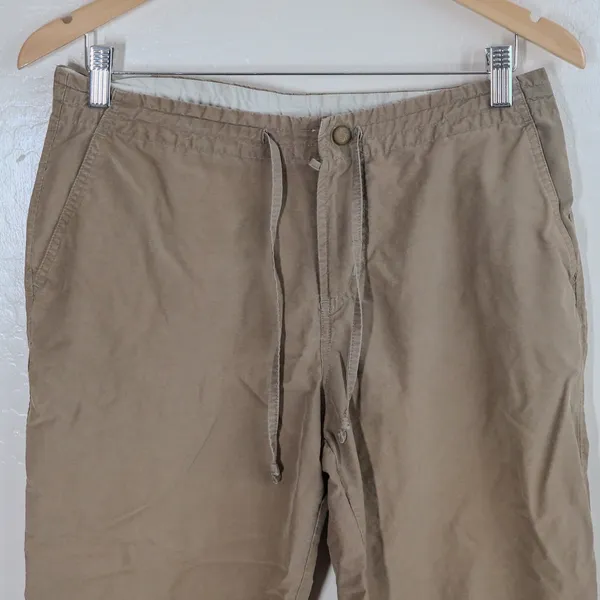 VTG Columbia Sportswear Capris Women's Size M Tan Cargo Drawstring Waist Outdoor - Image 14