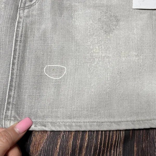 Citizens Of Humanity Boho #370 Stretch Denim Gray Mini Skirt Sz 25 Embroidered‎ - Image 9